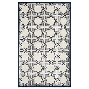 Safavieh Amherst 8-ft X 5-ft Ivory and Navy Area Rug