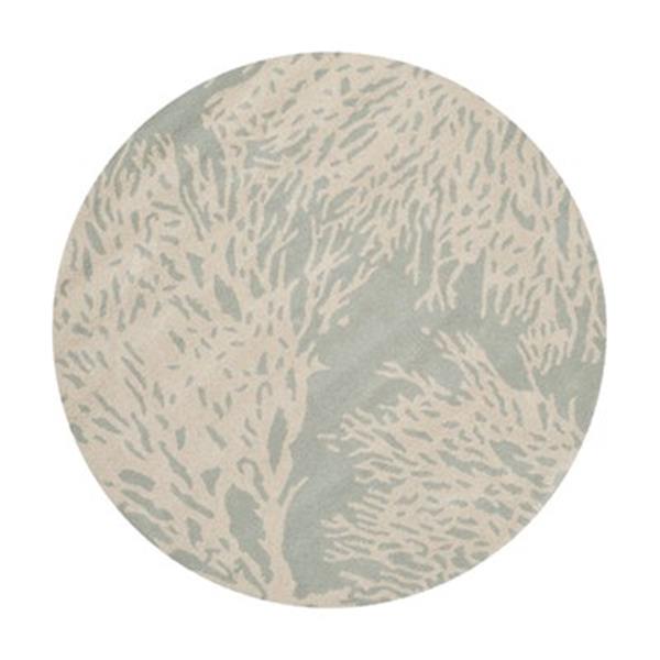 Safavieh Bella 5-ft Round Floral Grey and Ivory Area Rug