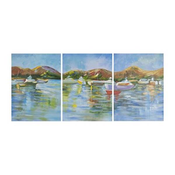 Safavieh 27-in x 60-in Sailors Cove Triptych Wall Art