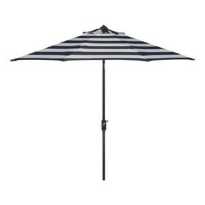 Safavieh Iris Fashion Line 9-ft Black/White Patio Umbrella