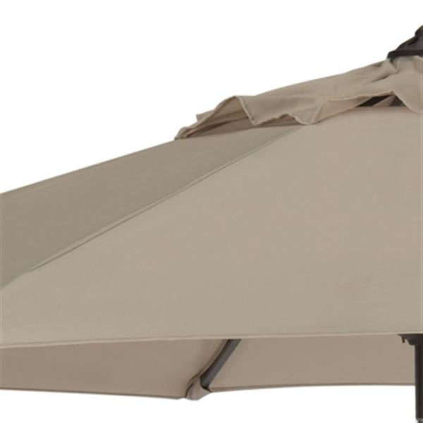 Safavieh Ortega 9-ft Beige Market  Auto Tilt Patio Umbrella