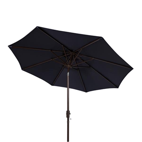 Safavieh Ortega 9-ft Navey Market Auto Tilt Patio Umbrella