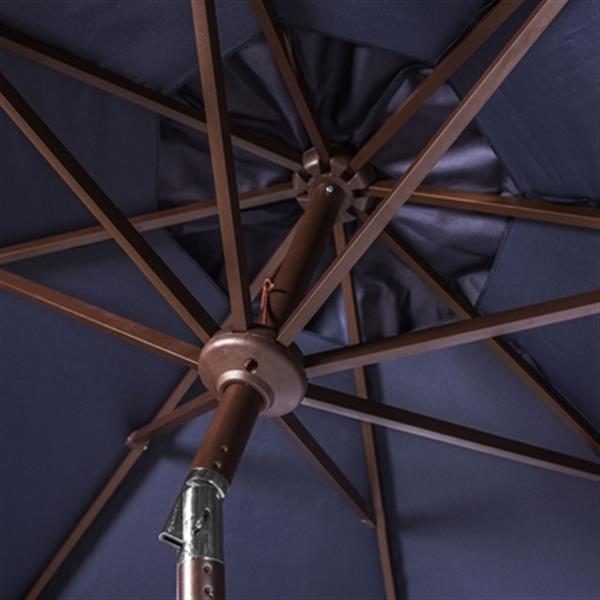 Safavieh Ortega 9-ft Navey Market Auto Tilt Patio Umbrella