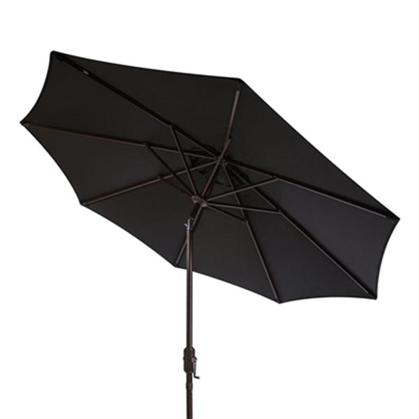 Safavieh Ortega 9-ft Black Market Auto Tilt Patio Umbrella