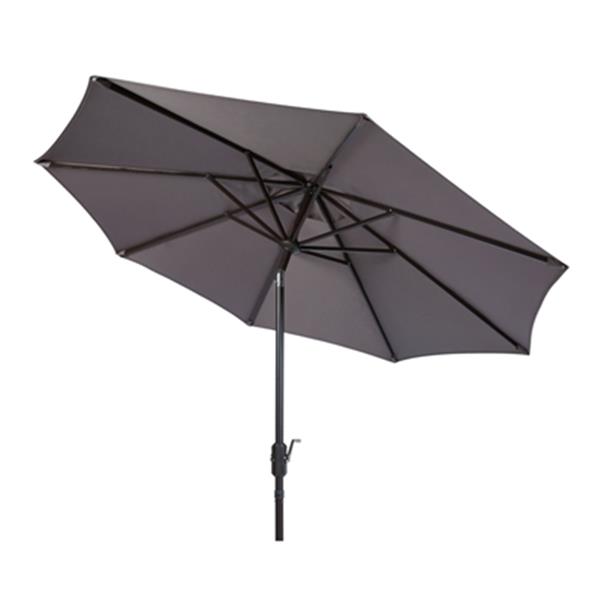 Safavieh Ortega 9-ft Grey Market Umbrella with Auto Tilt