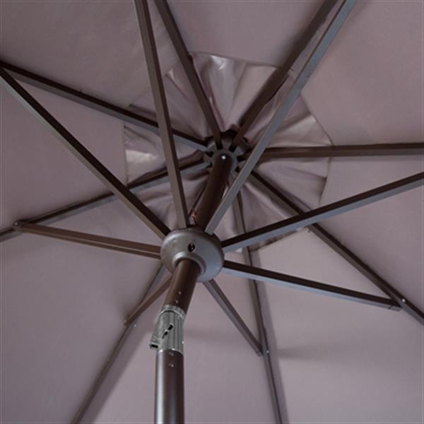 Safavieh Ortega 9-ft Grey Market Umbrella with Auto Tilt