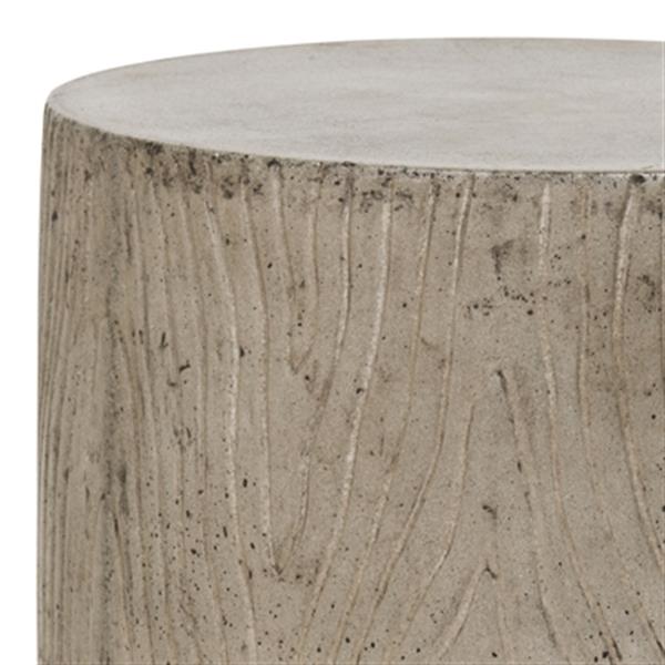 Safavieh Trunk 16.50-in Dark Grey Concrete Outdoor Accent Table