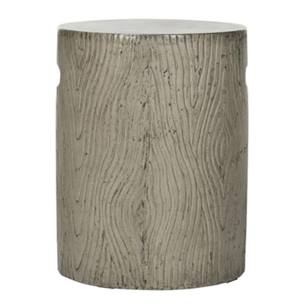 Safavieh Trunk 16.50-in Dark Grey Concrete Outdoor Accent Table