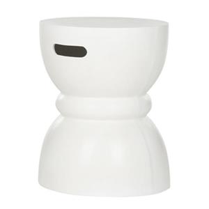 Safavieh Haruki 17.7-in Grey/Off-White Concrete Outdoor Accent Table