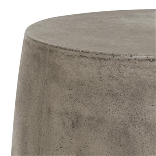 Safavieh Vesta 17.7-in Grey/Off-White Concrete Outdoor Accent Table