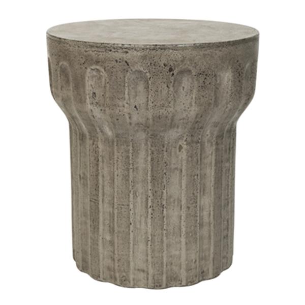 Safavieh Vesta 17.7-in Dark Grey Concrete Outdoor Accent Table