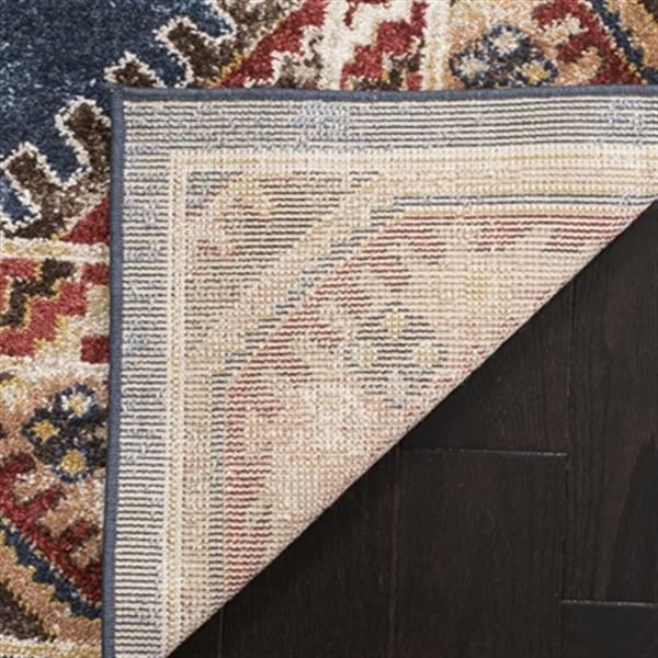 Safavieh Bijar 5-ft x 8-ft Border Royal and Rust Area Rug