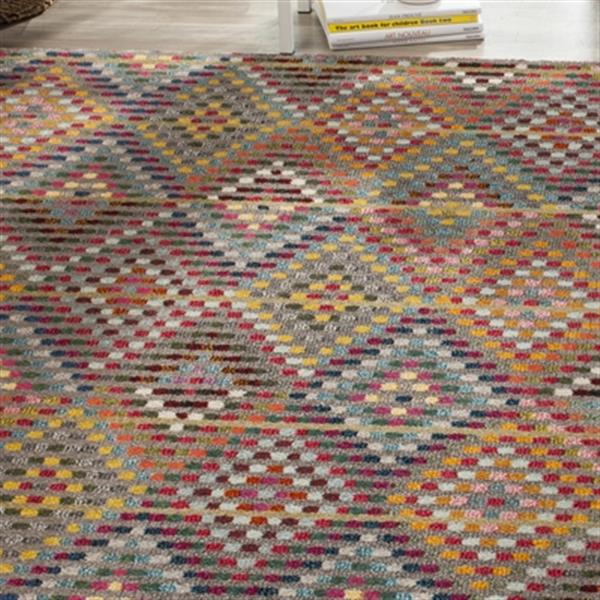 Safavieh Monaco 5-ft x 8-ft Geometric Multicolor and Beige Area Rug