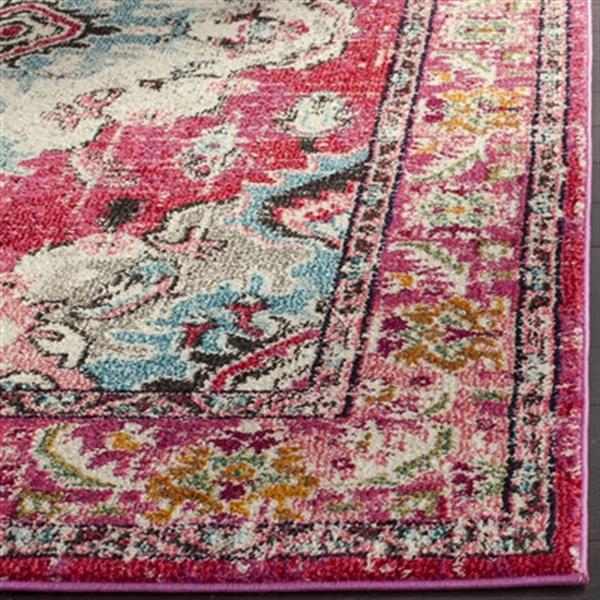 Safavieh Monaco 5-ft x 8-ft Pink Multicolor Border Area Rug