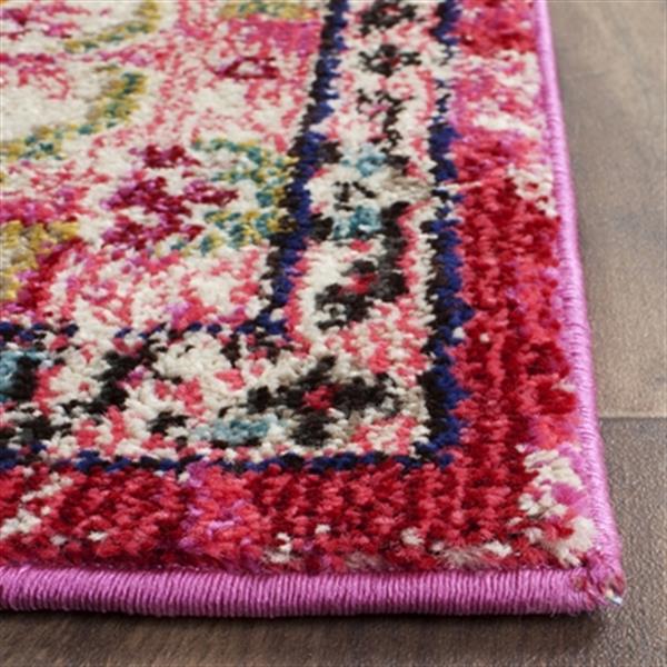 Safavieh Monaco 5-ft x 8-ft Pink Multicolor Border Area Rug