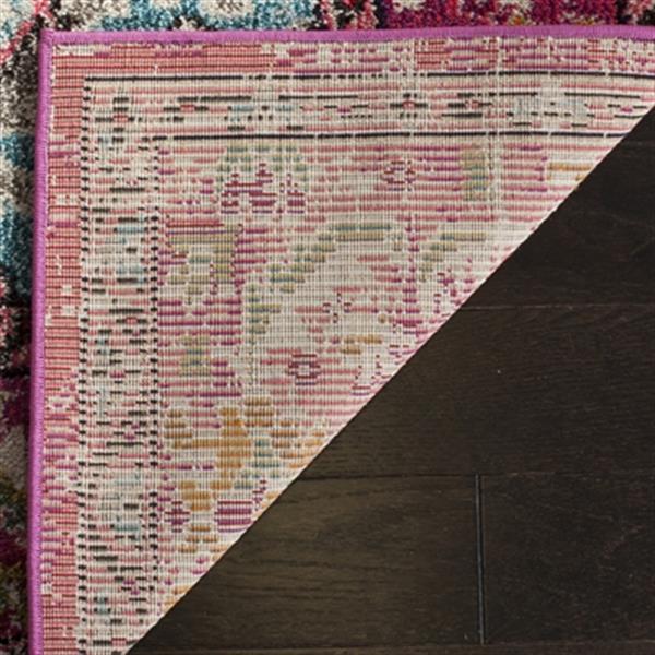 Safavieh Monaco 5-ft x 8-ft Pink Multicolor Border Area Rug