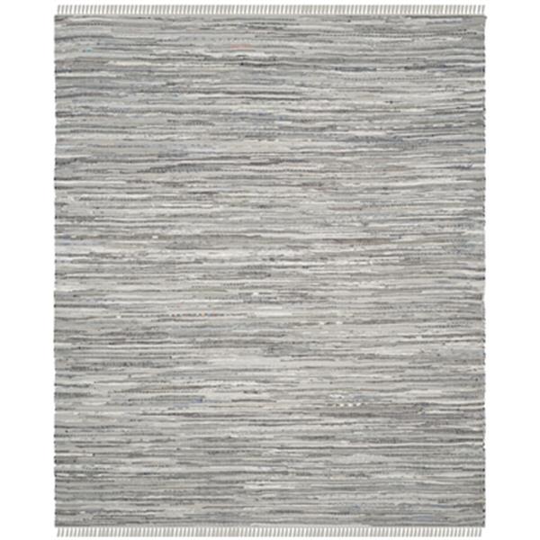 Safavieh Rag Rug 6-ft x 9-ft Grey Rectangular Cotton Grey Indoor Area Rug