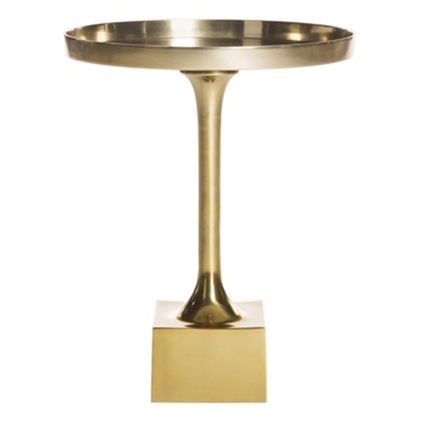 Safavieh Corvus 20-in Gold Metal Round Side Table