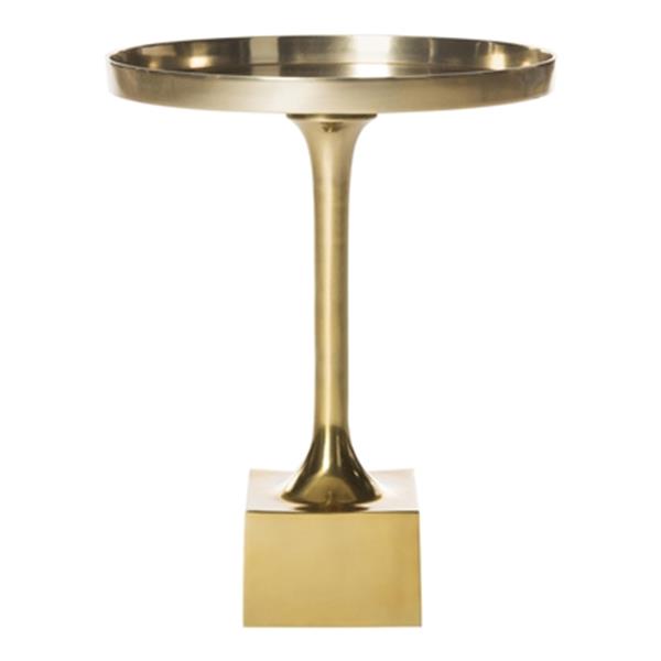 Safavieh Corvus 20-in Gold Metal Round Side Table