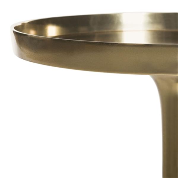 Safavieh Corvus 20-in Gold Metal Round Side Table