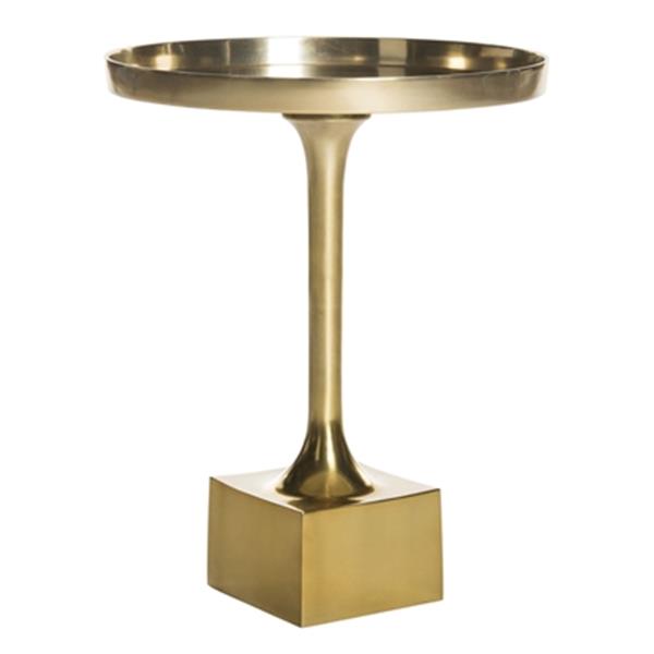 Safavieh Corvus 20-in Gold Metal Round Side Table