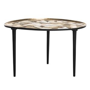Safavieh Hera 16-in Gold Metal Oval Side Table