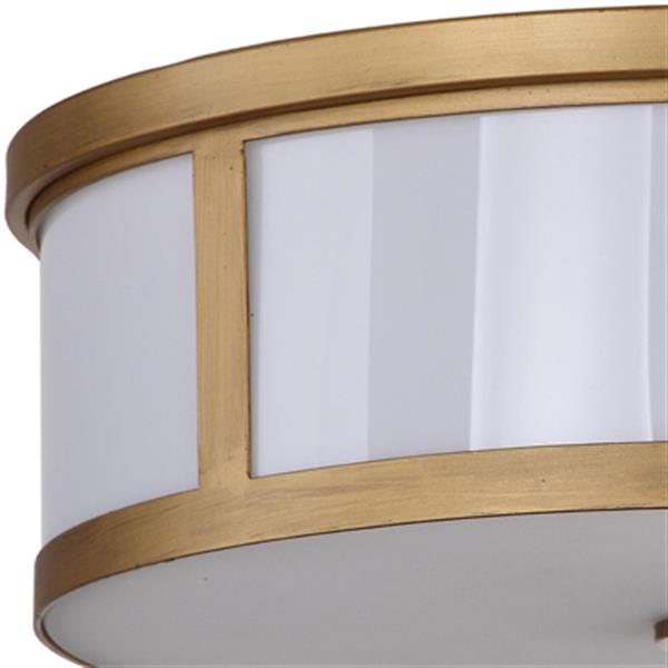 Safavieh Avery 17-in Antique Gold 2-Light Flush Mount Ceiling Light