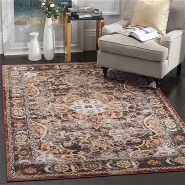 Safavieh Bijar 7.5-ft x 5.25-ft Brown and Rust Indoor Area Rug