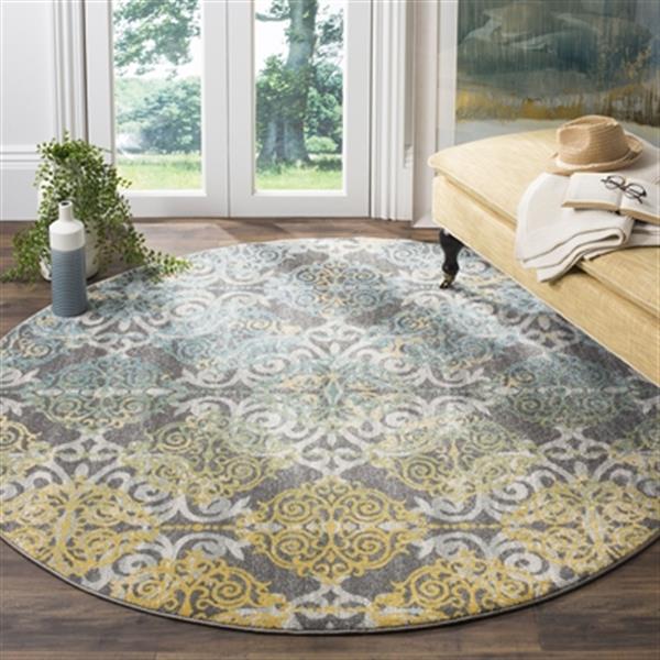 Safavieh Evoke 6.58-ft Grey and Ivory Indoor Area Rug