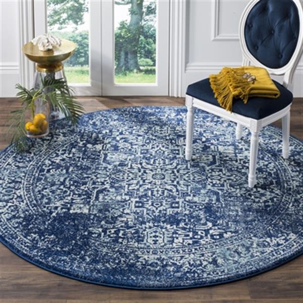 Safavieh Evoke 6.58-ft Navy and Ivory Indoor Area Rug