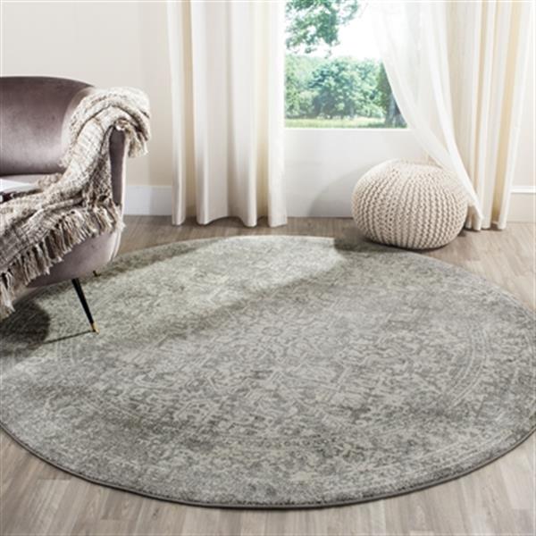 Safavieh Evoke 6.58-ft Silver and Ivory Indoor Area Rug