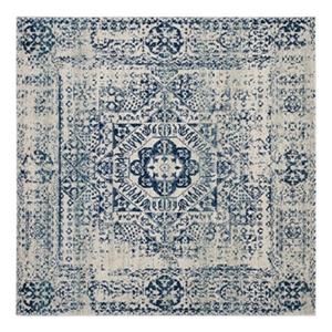 Safavieh Evoke 6.58-ft x 6.58-ft Ivory and Blue Indoor Area Rug