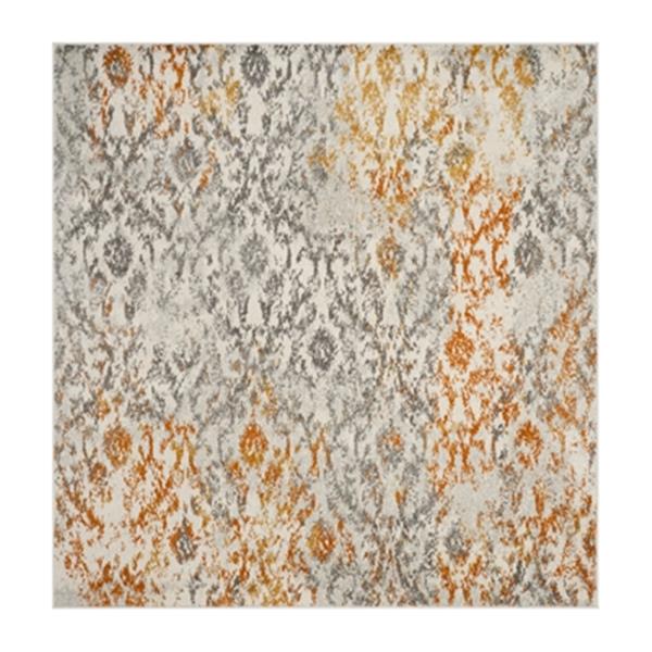 Safavieh Madison 6.58-ft x 6.58-ft Cream and Orange Area Rug