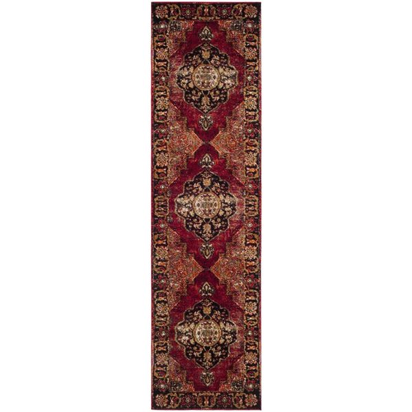 Safavieh Vintage Hamadan 20-ft x 2.16-ft  Red and Multicolour Indoor Area Rug