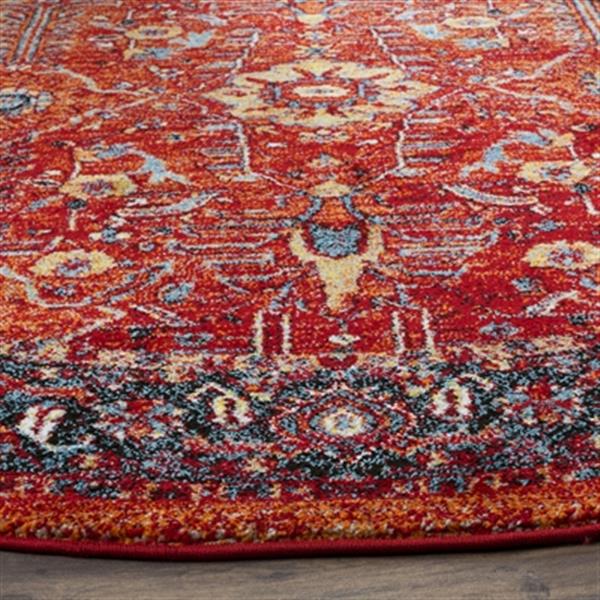 Safavieh Vintage Hamadan 6.58-ft Orange and Navy Indoor Area Rug