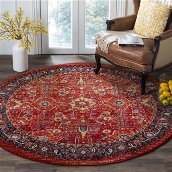 Safavieh Vintage Hamadan 6.58-ft Orange and Navy Indoor Area Rug