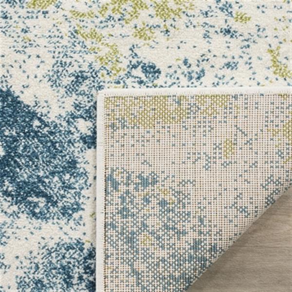 Safavieh Watercolour 7.5-ft x 5.25-ft Ivory and Light Blue Indoor Area Rug