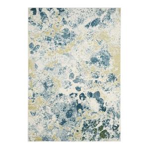 Safavieh Watercolour 7.5-ft x 5.25-ft Ivory and Light Blue Indoor Area Rug