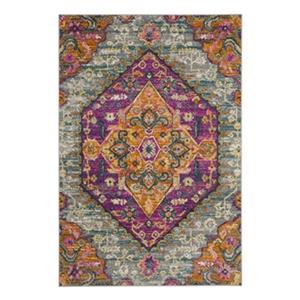 Safavieh Madison 9-ft x 6-ft Light Grey and Fuchsia Area Rug