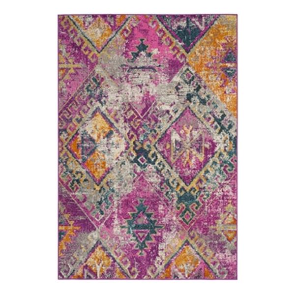 Safavieh Madison 9-ft x 6-ft Fuchsia and Blue Area Rug