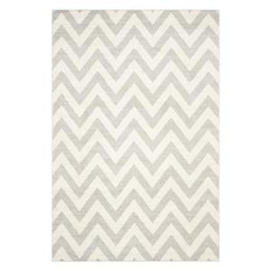 Safavieh Amherst 8-ft x 5-ft Light Grey and Beige Chevron Indoor/Outdoor Rug