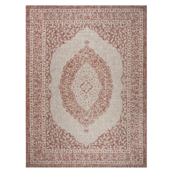 Safavieh Courtyard 7-ft x 10-ft Rectangle Red Indoor/Outdoor Area Rug