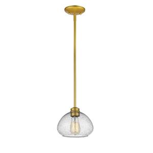 Z-Lite Amon 8-In x 6.5-In Gold 1-Light Pendant