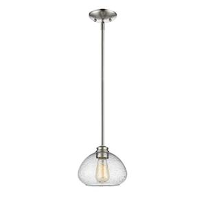 Z-Lite Amon 8-In x 6.5-In Brushed Nickel 1-Light Pendant