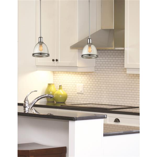 Z-Lite Mason Chrome 1-Light Pendant Light