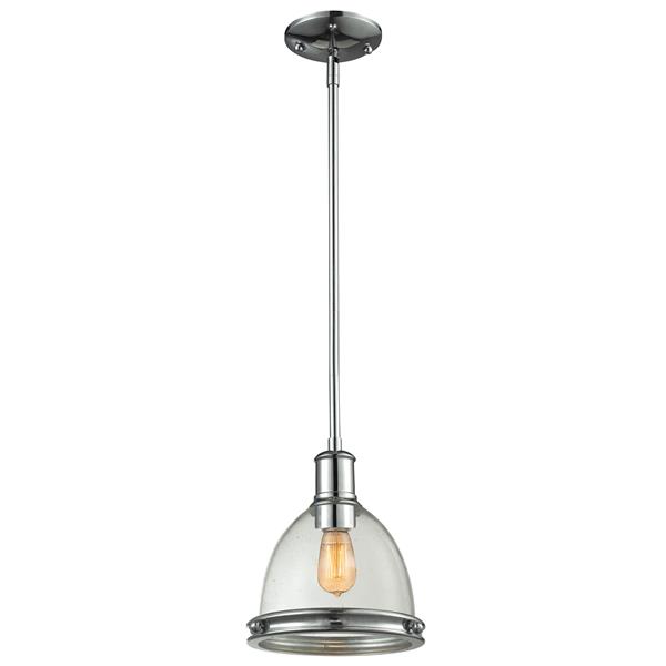 Z-Lite Mason Chrome 1-Light Pendant Light