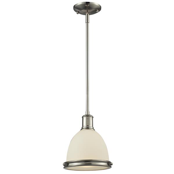 Z-Lite Mason Brushed Nickel 1-Light Pendant Light