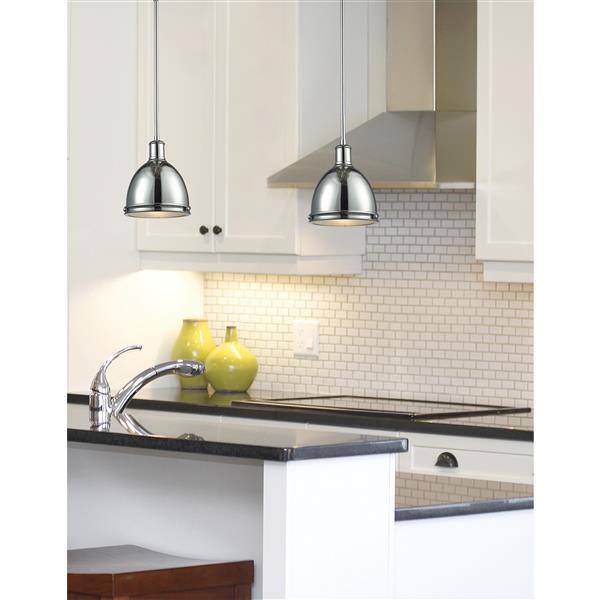 Z-Lite Mason Chrome 1-Light Pendant Light