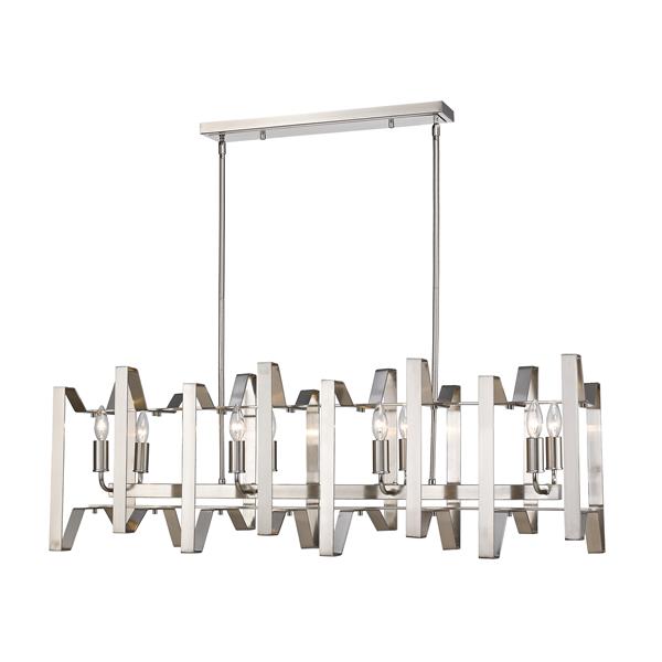 Z-Lite Marsala 8-Light Brushed Nickel Suspended Fixture