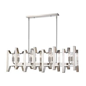 Z-Lite Marsala 8-Light Brushed Nickel Suspended Fixture